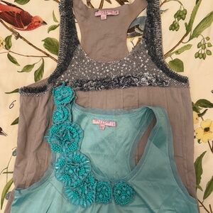 2x Calypso St Barth beaded mini dresses